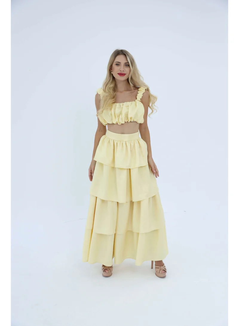 توترندس تصميم بلون مع طبقات كشكش